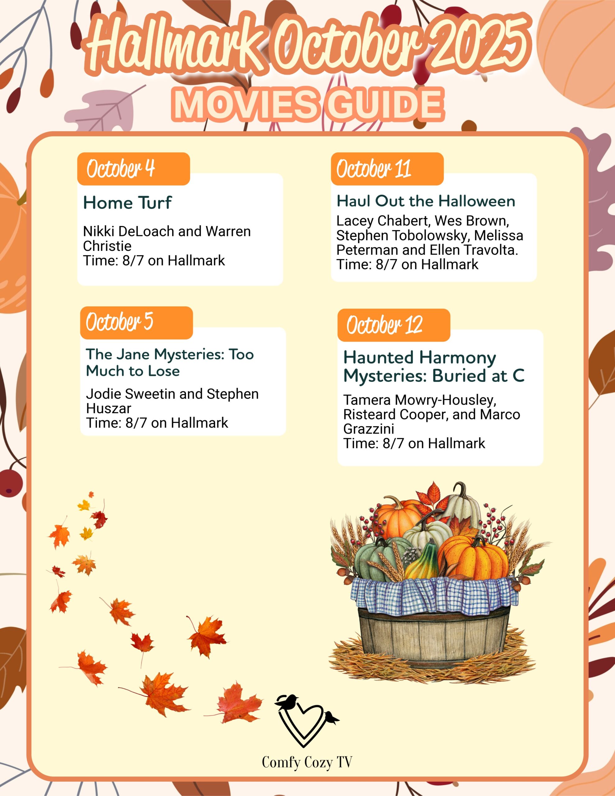 Hallmark movies October 2025